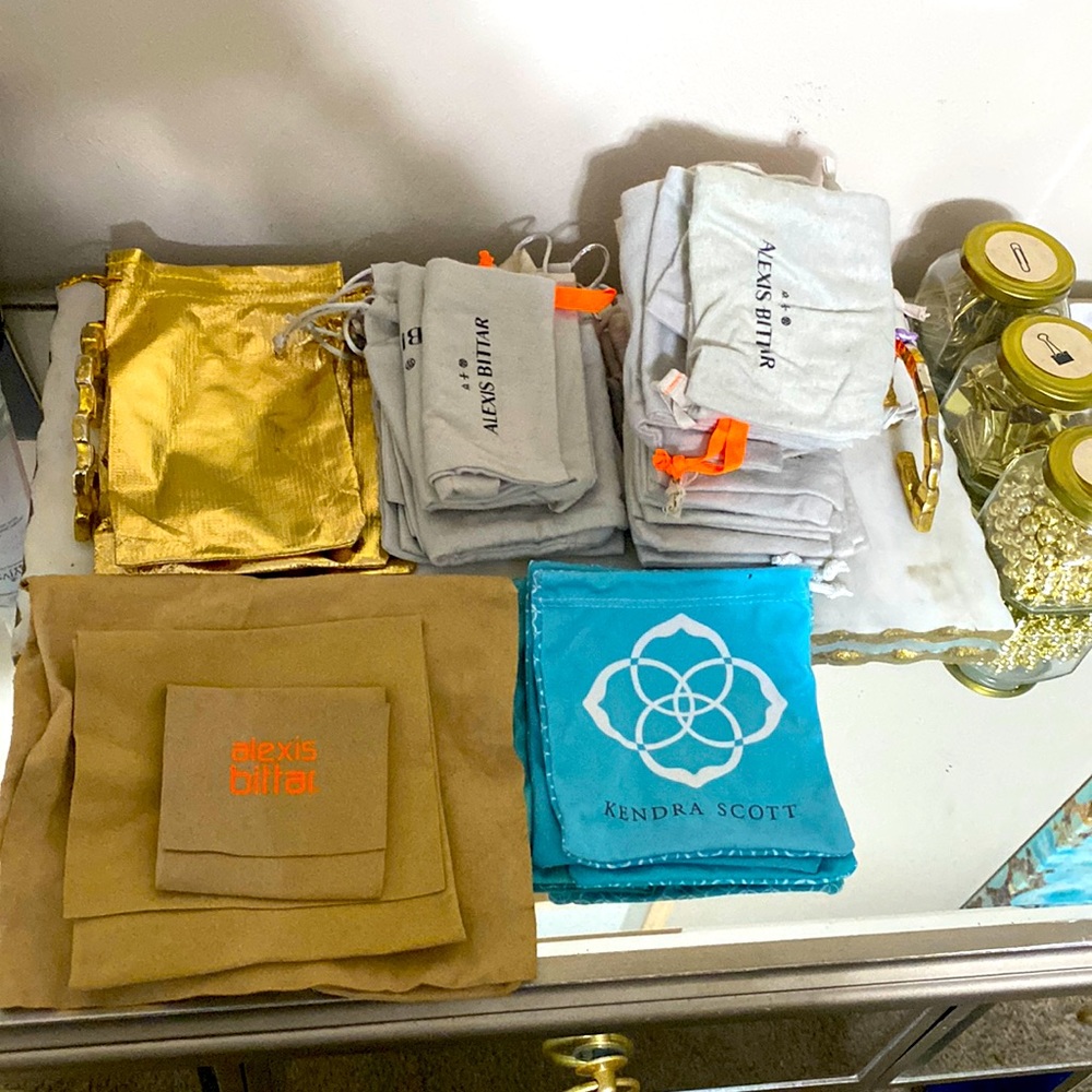 Mega Bundle of Alexis Bittar and Kendra Scott Dustbags